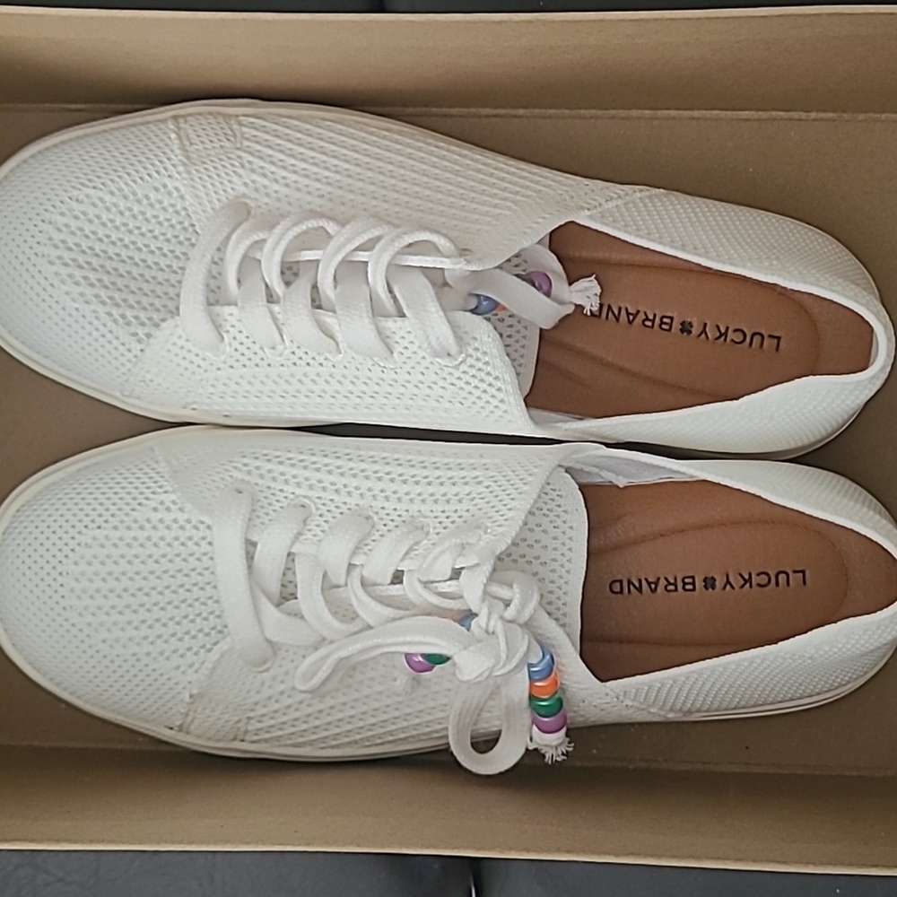 LUCKY BRAND White Knit Shoes Size 7